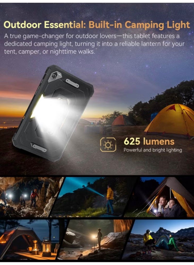 Cubot Tab Kingkong Mini Rugged Tablet 8.68 inch HD+ Android 15 Tablet 6GB RAM +128GB ROM IP68/IP69K Waterproof Tablet With 48MP+16MP Camera Dual SIM 4G Tablet -Black - Image 2